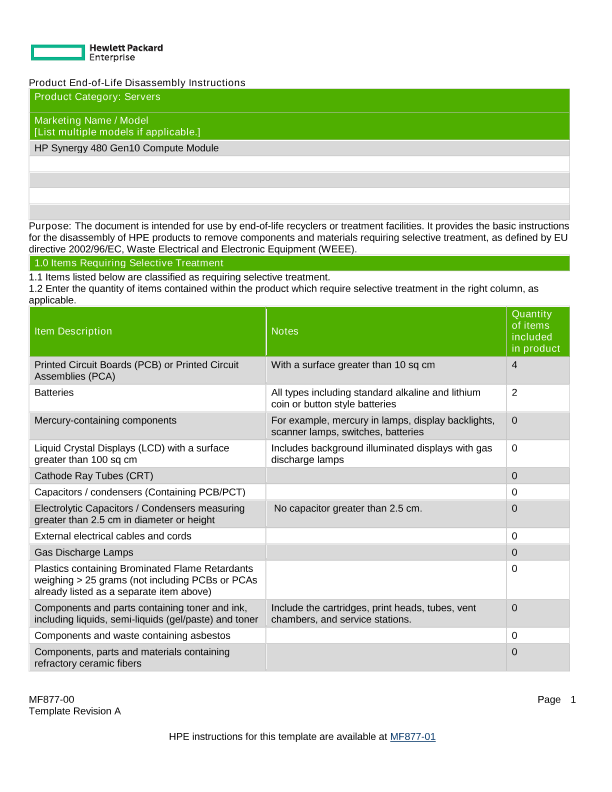 Hpe Synergy 480 Gen10 Compute Module
