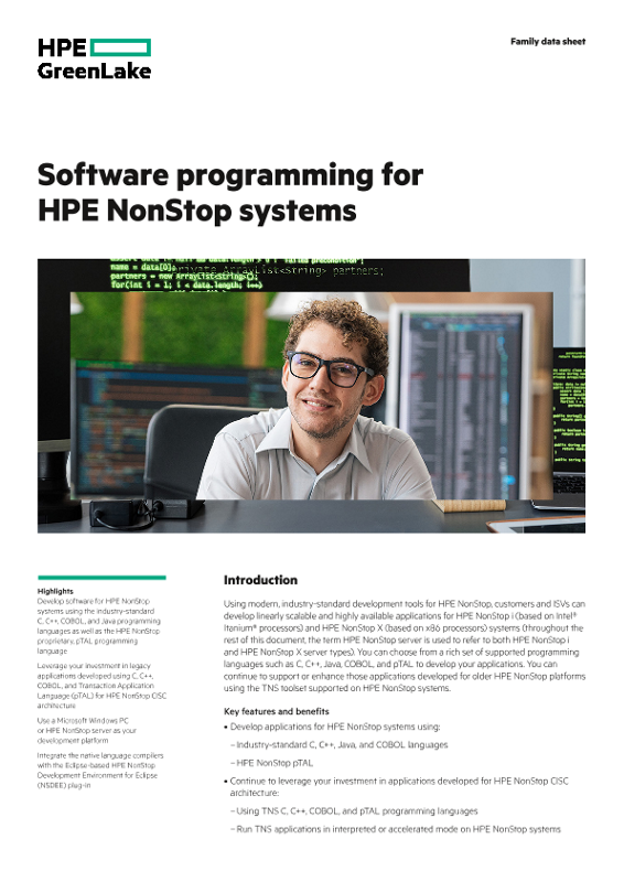 Software programming for HPE NonStop systems thumbnail