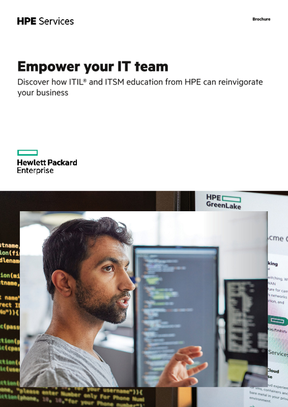 Empower your IT team – ITIL and ITSM education from Hewlett Packard Enterprise brochure thumbnail