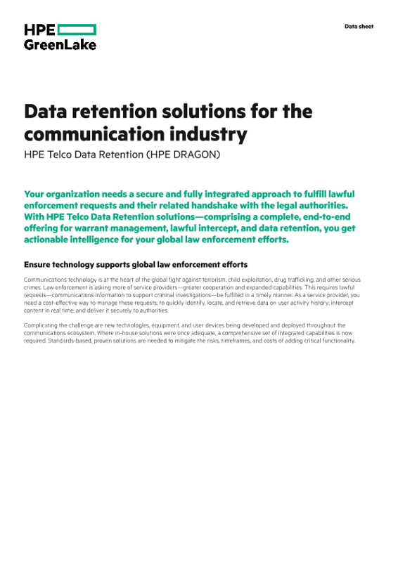 Data retention solutions for the communication industry thumbnail