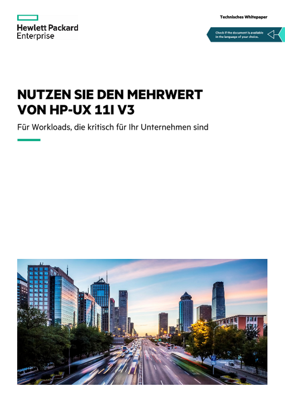 Nutzen Sie den Mehrwert von HP-UX 11i v3 – Technisches Whitepaper thumbnail