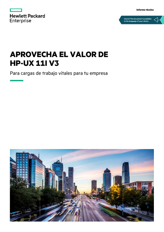 Informe técnico «Aprovecha el valor de HP-UX 11i v3» thumbnail