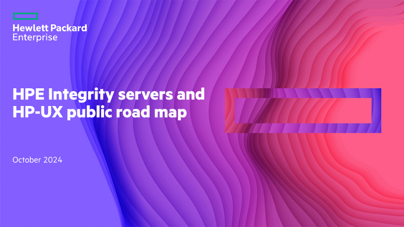 HPE Integrity servers and HP-UX public road map thumbnail