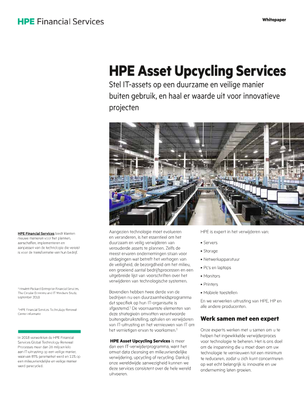 HPE Asset Upcycling Services - HPE Financial Services thumbnail