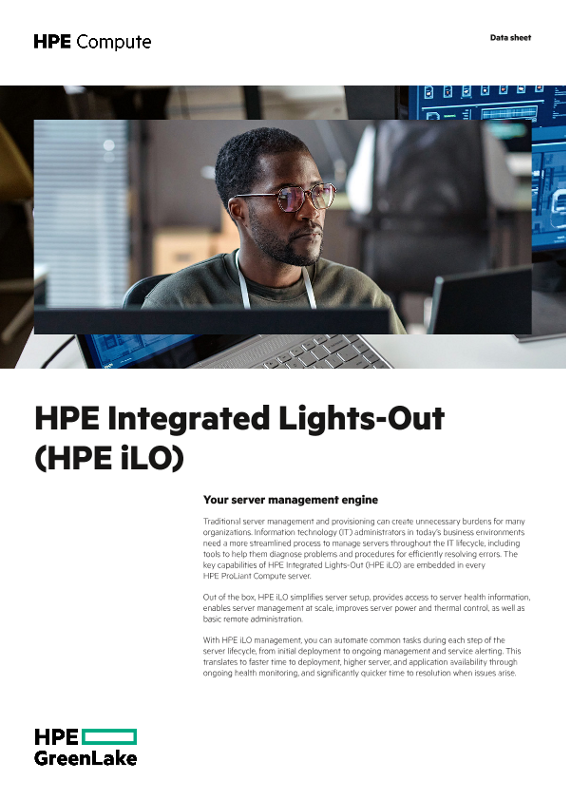 HPE Integrated Lights-Out (HPE iLO) thumbnail