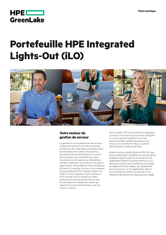 Portefeuille HPE Integrated Lights-Out (iLO) thumbnail