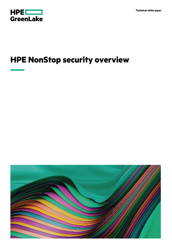 HPE NonStop security overview technical white paper thumbnail