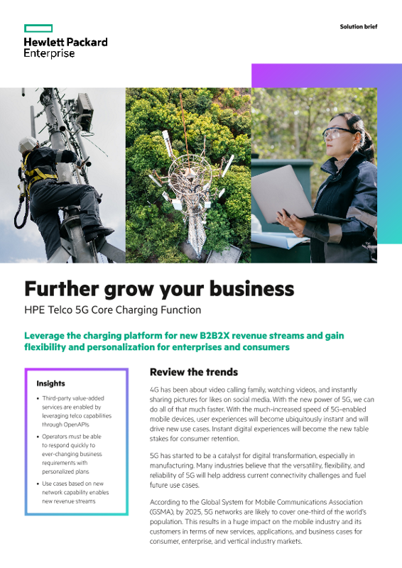 Further grow your business – HPE Telco 5G Core Charging Function thumbnail