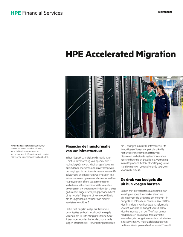 HPE Accelerated Migration - HPE Financial Services thumbnail