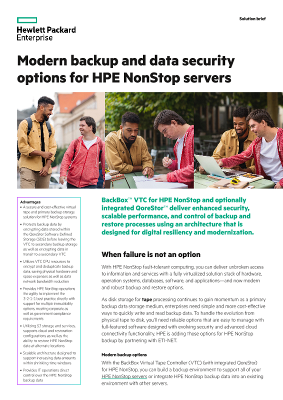 Modern backup and data security options for HPE NonStop servers thumbnail