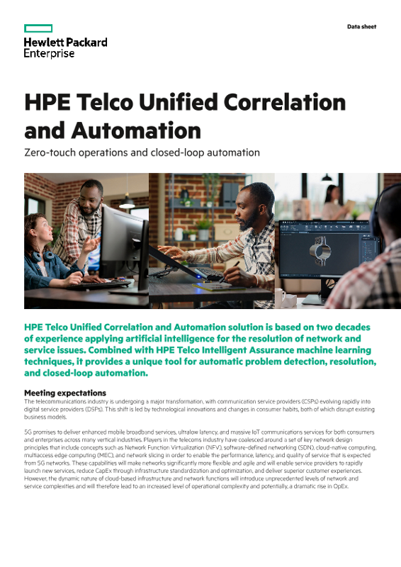 HPE Telco Unified Correlation and Automation thumbnail