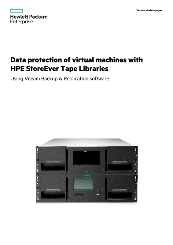 Data protection of virtual machines with HPE StoreEver Tape Libraries thumbnail