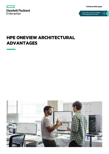 HPE OneView architectural advantages technical white paper thumbnail