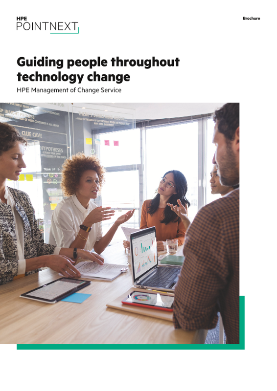 HPE Management of Change Service Guiding people throughout technology change brochure thumbnail
