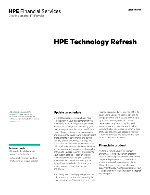 HPE Technology Refresh thumbnail