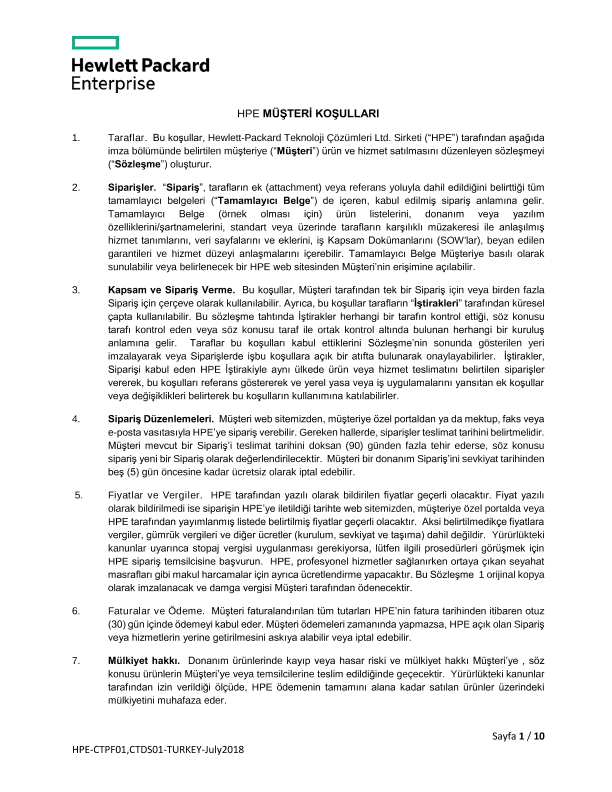 HPE-CTPF01,CTDS01-TURKEY-TRK thumbnail