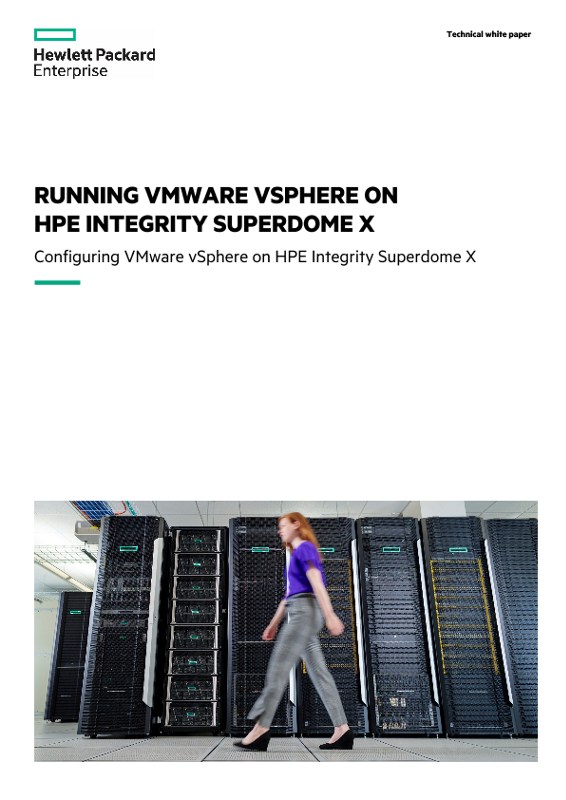 Running VMware vSphere on HPE Integrity Superdome X technical white paper thumbnail