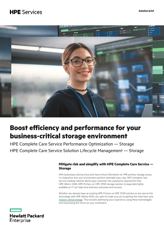 Boost efficiency and performance for your business-critical storage environment solution brief thumbnail