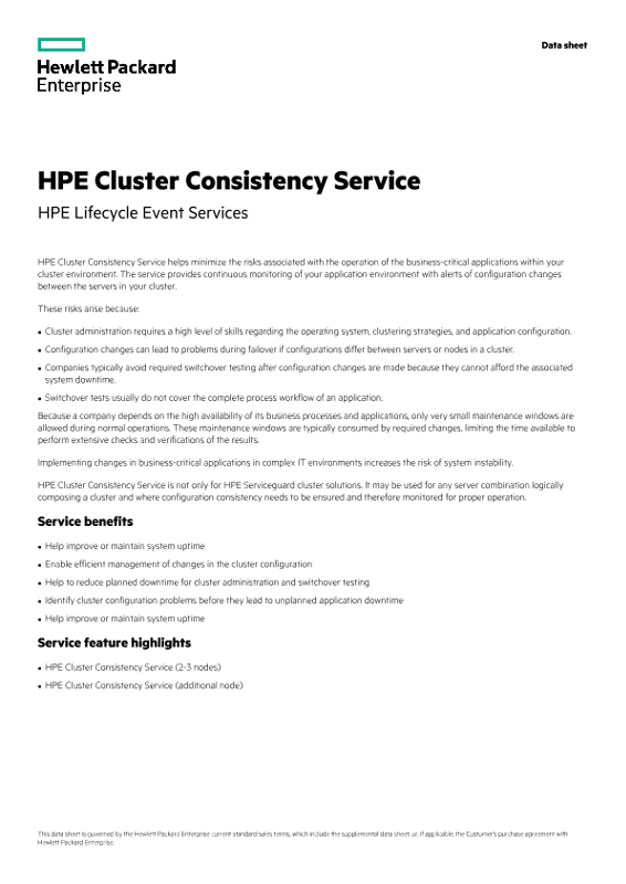 HPE Cluster Consistency Service thumbnail