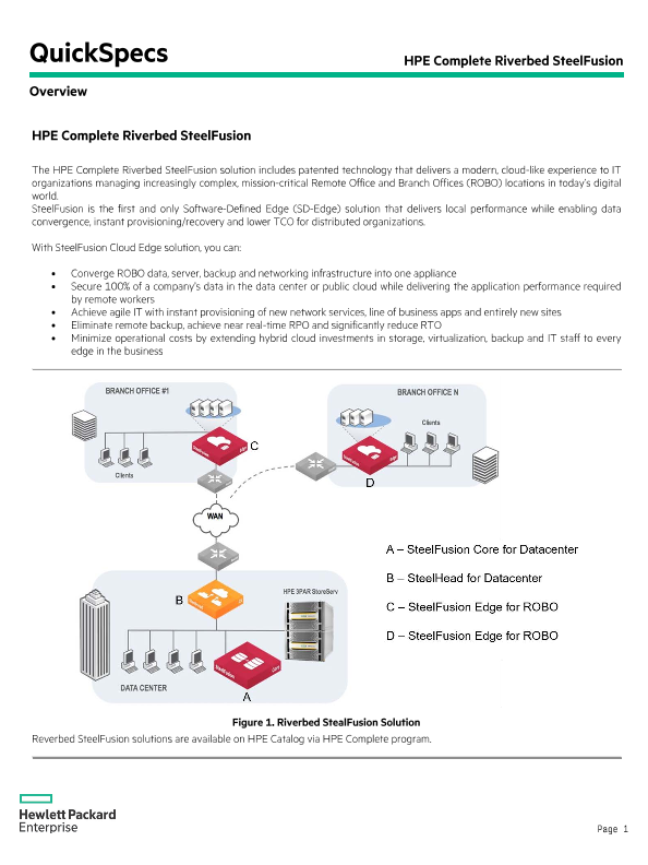HPE Complete Riverbed SteelFusion thumbnail
