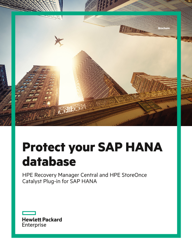 Protect your SAP HANA database: HPE Recovery Manager Central and HPE StoreOnce Catalyst Plug-in for SAP HANA brochure thumbnail