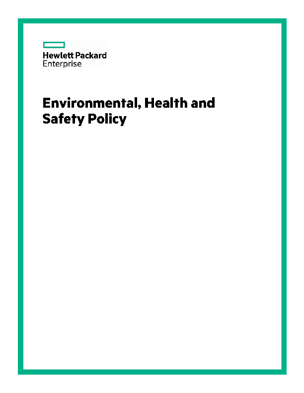 Environmental health and safety policy