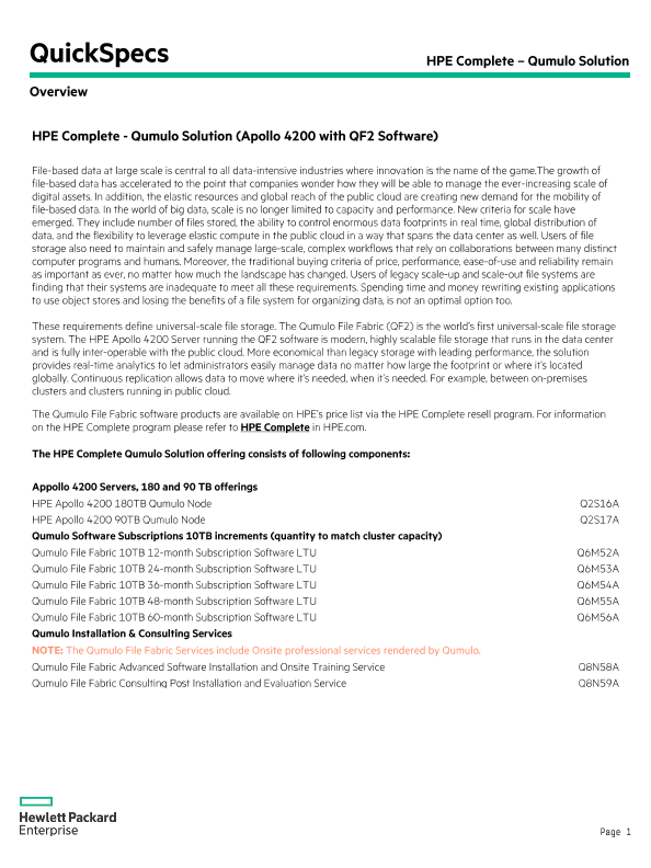 HPE Complete Qumulo thumbnail