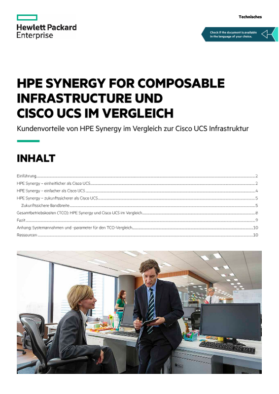 HPE Synergy for Composable Infrastructure und Cisco UCS im Vergleich – Technisches Whitepaper thumbnail