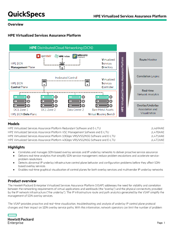 HPE Virtualized Services Assurance Platform thumbnail