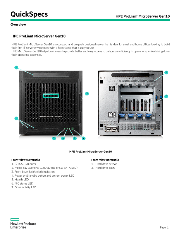 HPE ProLiant MicroServer Gen10