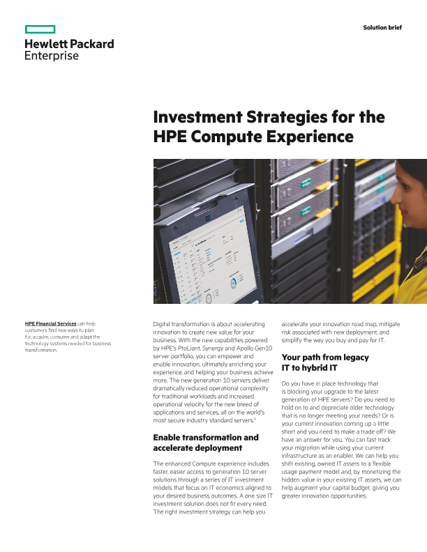 Investment Strategies for the HPE Compute Experience thumbnail