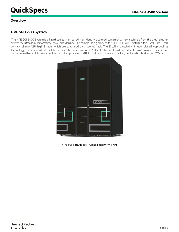 HPE SGI 8600 System thumbnail