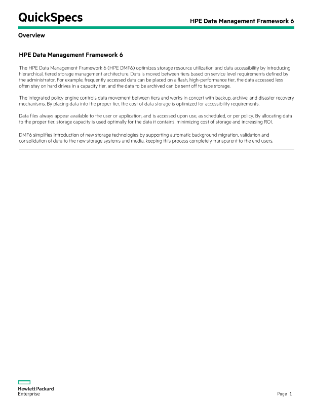 HPE Data Management Framework 6 thumbnail