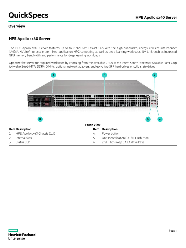 HPE Apollo sx40 Server thumbnail