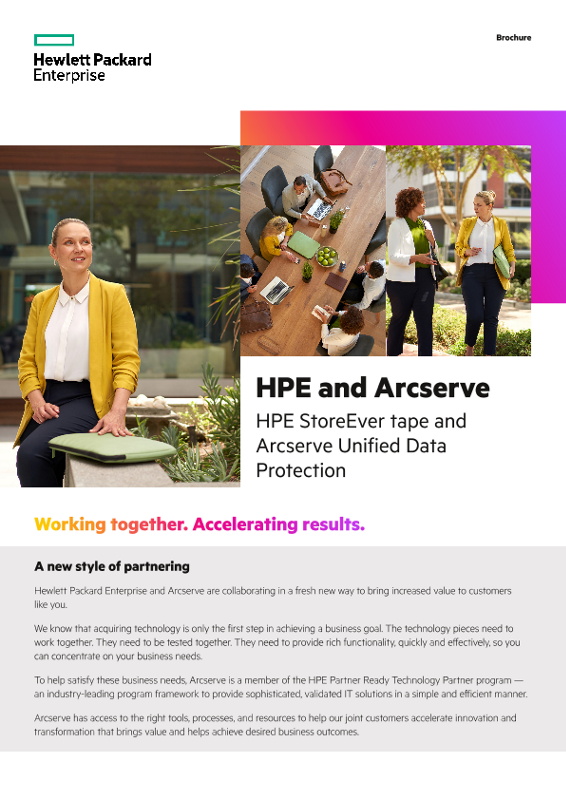 HPE and Arcserve – HPE StoreEver tape and Arcserve Unified Data Protection thumbnail