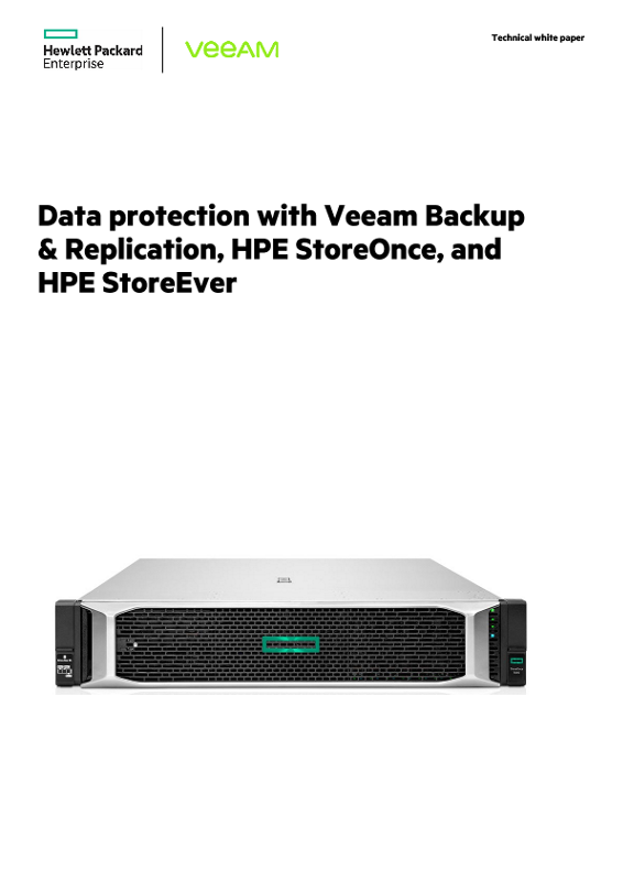 HPE Reference Configuration for Veeam Backup & Replication version 10 on HPE StoreOnce Systems with HPE StoreOnce Catalyst thumbnail