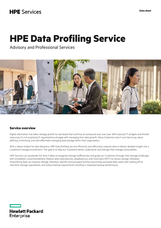 HPE Data Profiling Service: Advisory and Professional Services