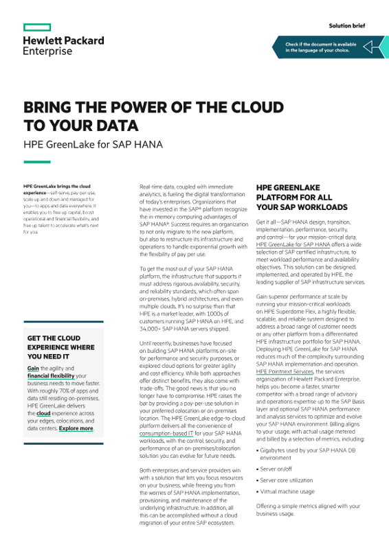 Bring the power of the cloud to your data solution brief thumbnail