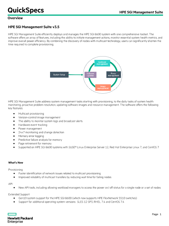 HPE SGI Management Suite thumbnail