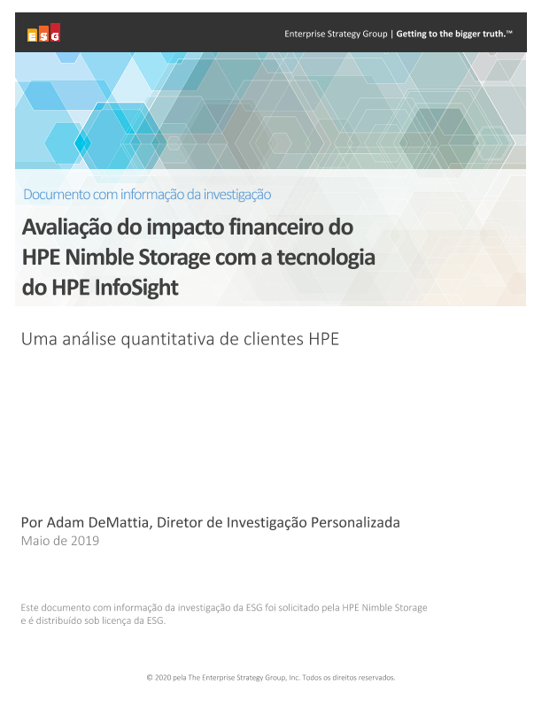 Avaliação do impacto financeiro do HPE Nimble Storage com a tecnologia do HPE InfoSight thumbnail