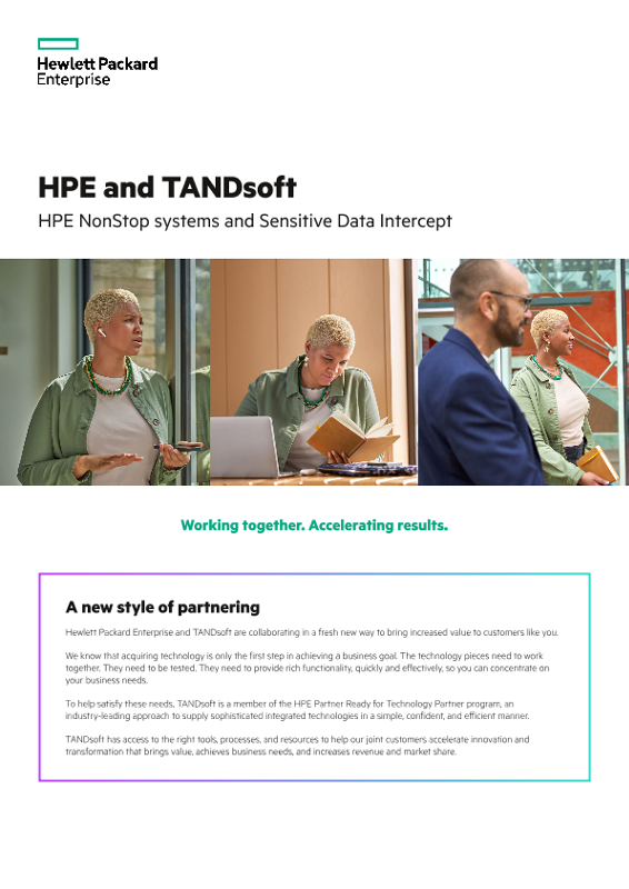 HPE and TANDsoft – HPE NonStop Systems and Sensitive Data Intercept product brochure thumbnail