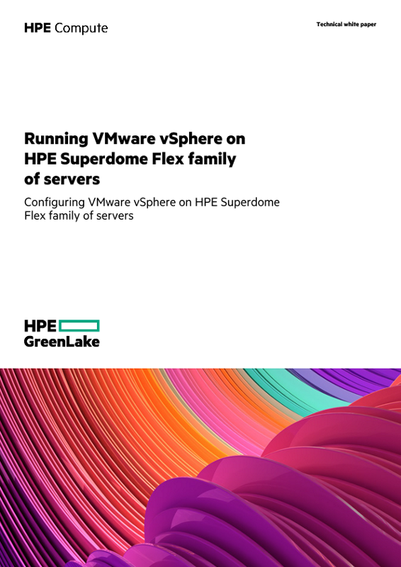 Running VMware vSphere on HPE Superdome Flex family of servers technical white paper thumbnail