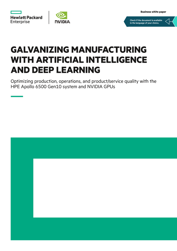 Galvanizing manufacturing with Artificial Intelligence and Deep Learning business white paper thumbnail