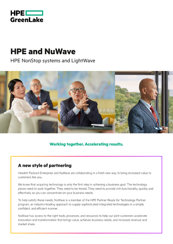 HPE and NuWave – HPE NonStop Systems & LightWave product brochure thumbnail