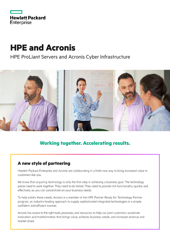 HPE and Acronis – HPE ProLiant Servers and Acronis Cyber Infrastructure thumbnail