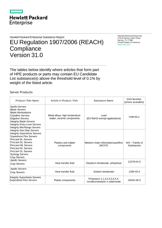 EU Regulation 1907/2006 (REACH) Compliance (Server) thumbnail