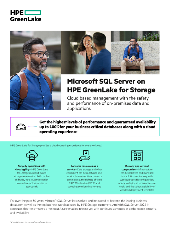 Microsoft SQL Server on HPE GreenLake for Storage thumbnail