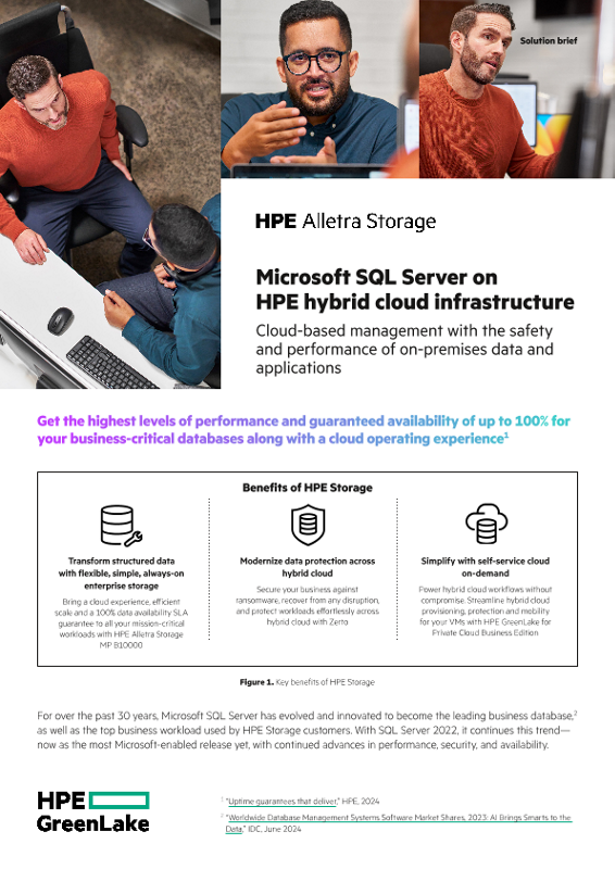 Microsoft SQL Server on HPE hybrid cloud infrastructure thumbnail