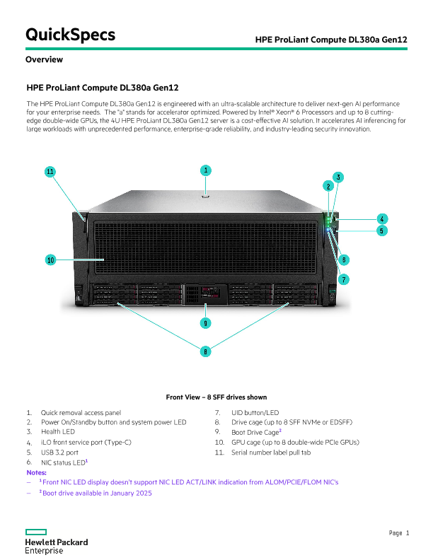 HPE ProLiant Compute DL380a Gen12 thumbnail