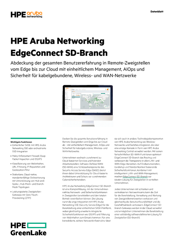 HPE Aruba Networking EdgeConnect SD-Branch thumbnail